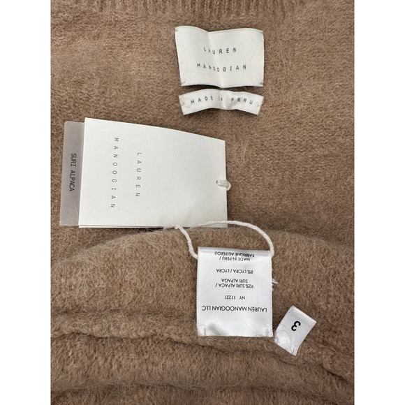 Lauren Manoogian Pleat Skirt Camel Sz 3 Large Pleated Drop Waist Wool Alpaca NWT - Picture 13 of 16